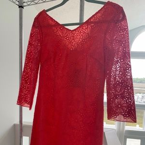 NEW! Lilly Pulitzer Island Coral Lace Dress Size 0